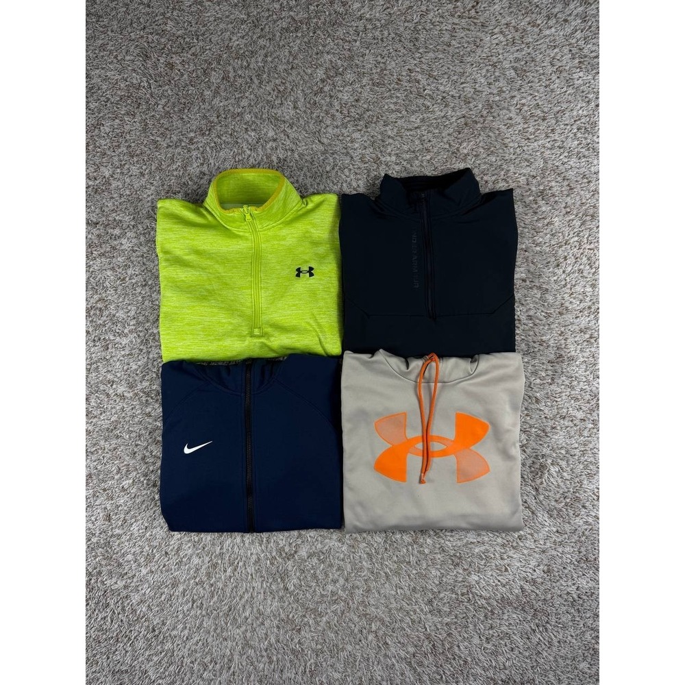 Lot of 4 Nike Under Armour Men's Athletic Hoodies Jackets Dri-FIT ColdGear Small